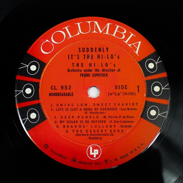 Suddenly It's The Hi-Lo's Frank Comstock Vinyl Record Columbia Pre-Owned