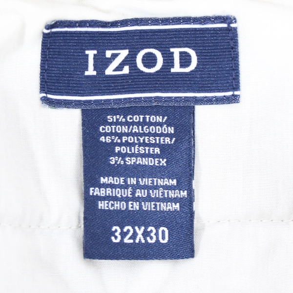 Izod Men's Tan Beige Flat Front Pants 32x30 - Good Pre-Owned Condition