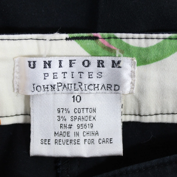 Vintage John Paul Richard Women's Petite Pants Size 10 Black Slacks Work