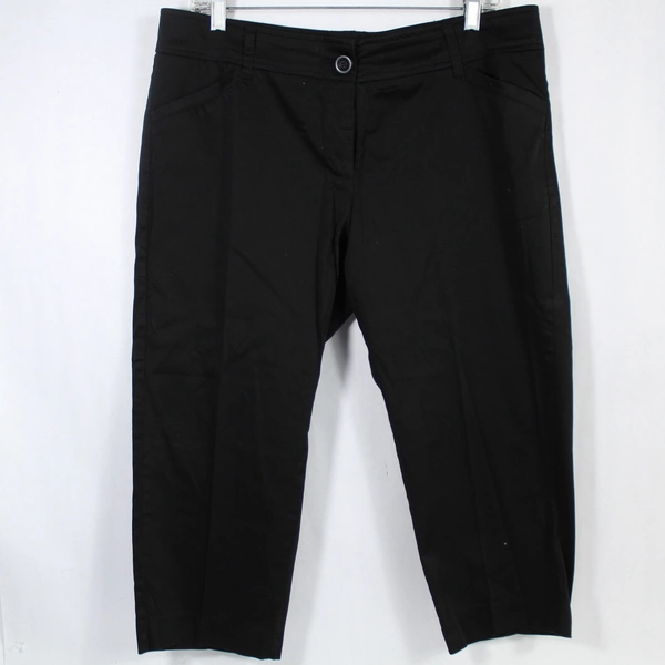 Karen Brooks Women's Size 10 Black Cropped Capri Pants - Casual Spring Wear