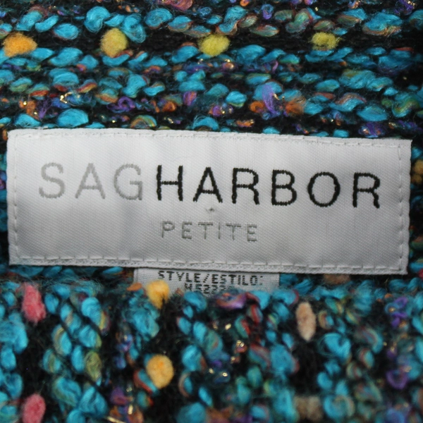 Sag Harbor Women's Size 4P Multicolored Full Zip Jacket Long Sleeves