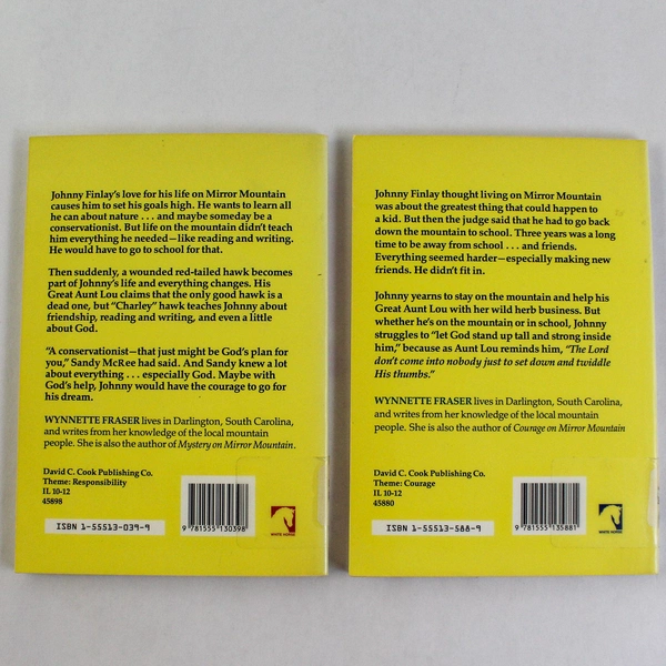 Lot of 2 Wynette Fraser Mirror Mountain Books: Courage & Mystery 1989