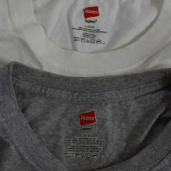 Lot of 2 Hanes Men's Red Heat Fast Pitch T-Shirts Gray & White Size L