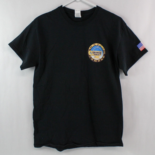 Gildan Men's Black Tee Shirt World Famous Coffee Cup Cafe Nevada M 26.5"