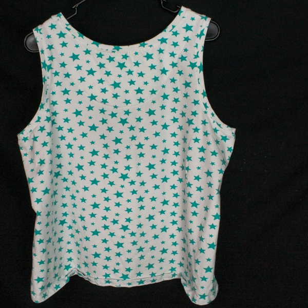 D&Co Active Women's Plus Size 1X Star Print Tank Top - Pre-Owned, Unique Stain