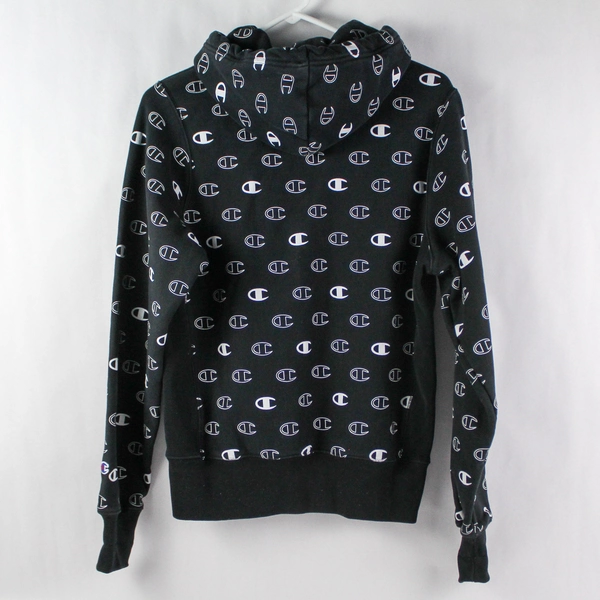 Champion Women's Small Black Hoodie Sweatshirt with Kangaroo Pocket