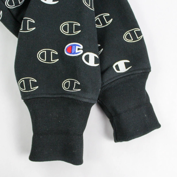 Champion Women's Small Black Hoodie Sweatshirt with Kangaroo Pocket