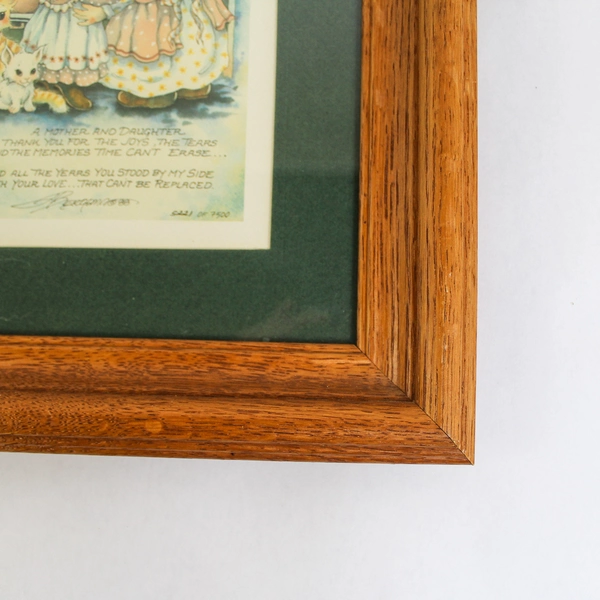 Vintage Jody Bergsma Art Print Framed Matted A Mother And Daughter 5221 Of 7500