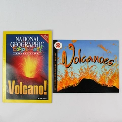 Lot of 2 National Geographic Children's Books on Volcanoes Science PB