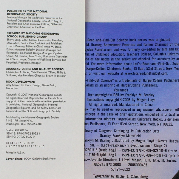 Lot of 2 National Geographic Children's Books on Volcanoes Science PB