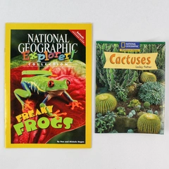 Lot of 2 National Geographic Children's Books Freaky Frogs & Cactuses PB
