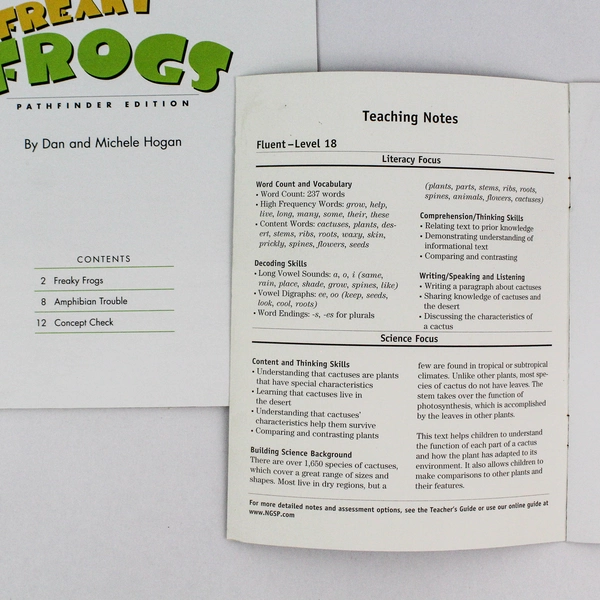 Lot of 2 National Geographic Children's Books Freaky Frogs & Cactuses PB