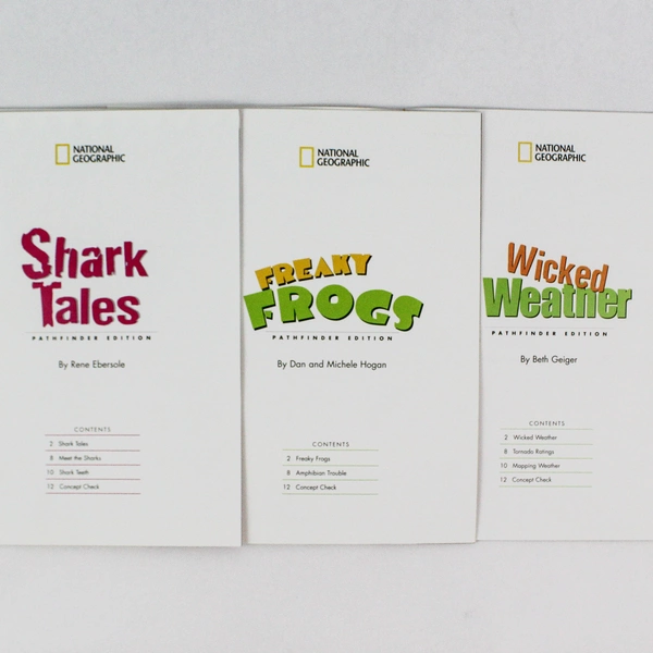 Lot of 3 National Geographic Explorer Children's Books Freaky Frogs Sharks PB
