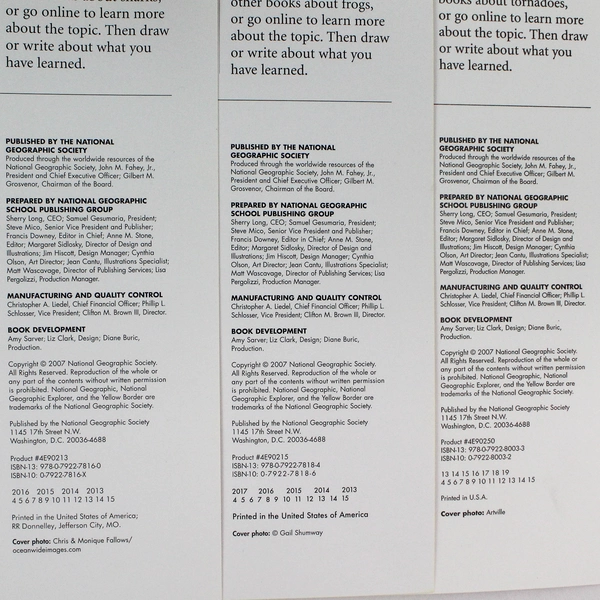 Lot of 3 National Geographic Explorer Children's Books Freaky Frogs Sharks PB