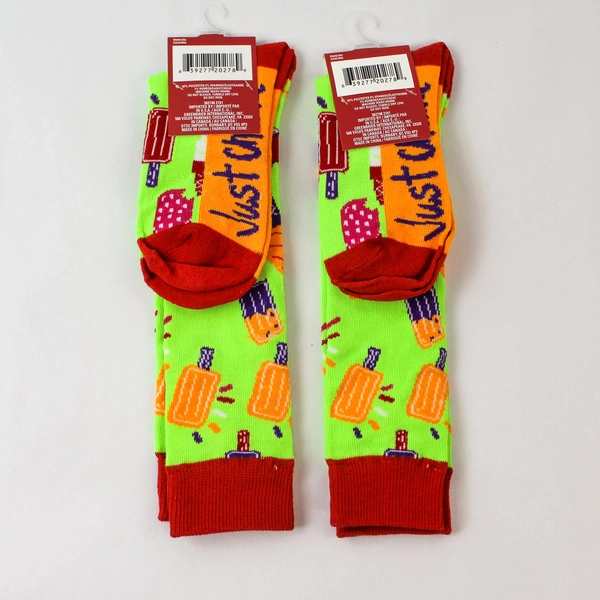 Juncture Women's Knee High Socks Lot of 2 Size 5-9 Neon Ice Cream Design