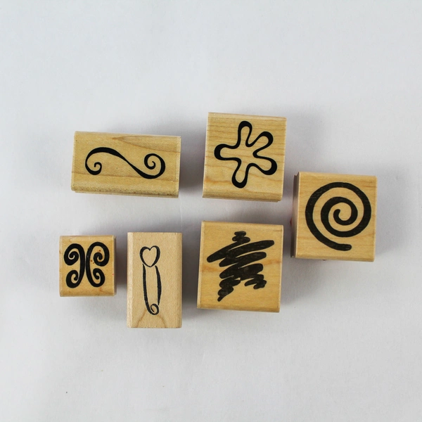 Lot of 6 Pre-owned Mounted Rubber Stamps JRL & Denami Design for Crafts