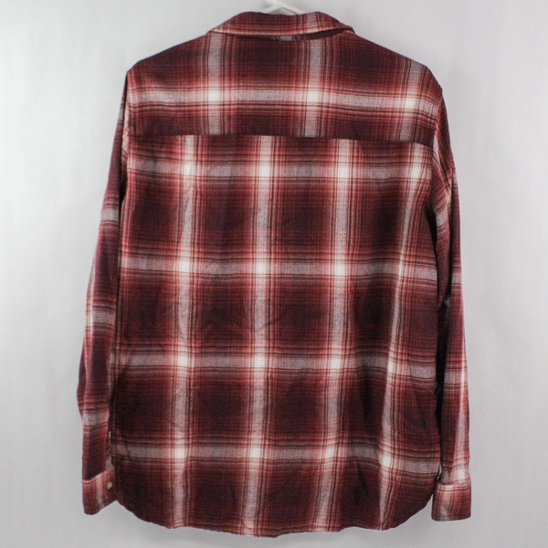 Jachs Girlfriend NY Women's M Red White Plaid Long Sleeve Shirt - Good Condition