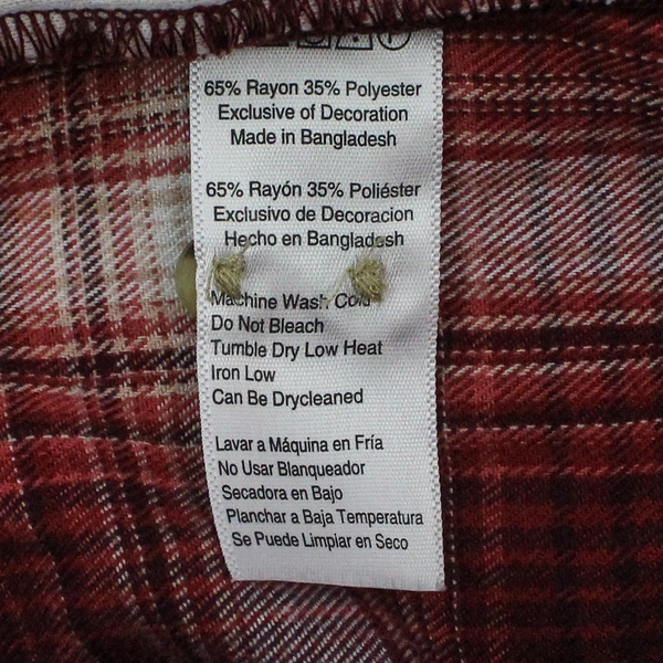 Jachs Girlfriend NY Women's M Red White Plaid Long Sleeve Shirt - Good Condition