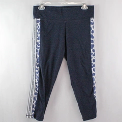 Victoria's Secret Cropped Leggings Pants Women's Size Medium Navy Blue White