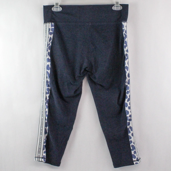 Victoria's Secret Cropped Leggings Pants Women's Size Medium Navy Blue White