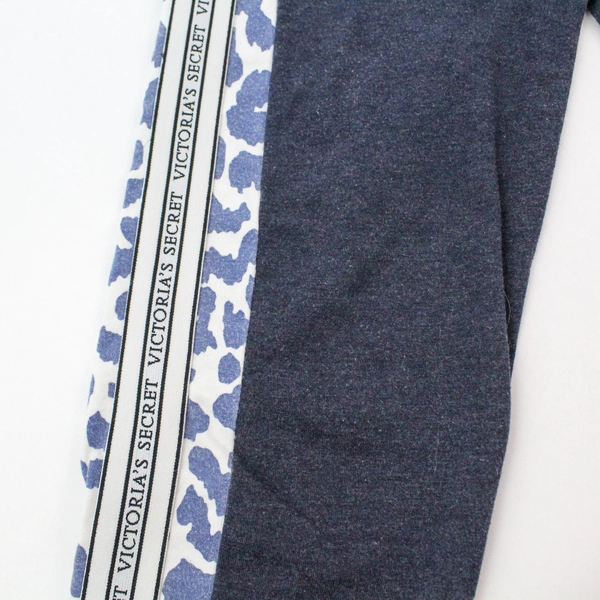 Victoria's Secret Cropped Leggings Pants Women's Size Medium Navy Blue White