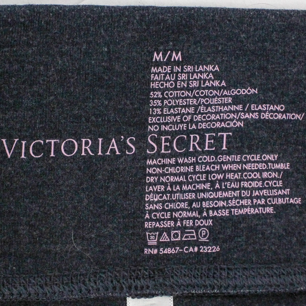 Victoria's Secret Cropped Leggings Pants Women's Size Medium Navy Blue White