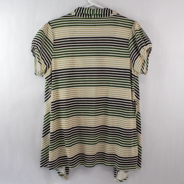 Heart Soul Plus Size 2X Two Fer Top Navy Green Stripes with Tags