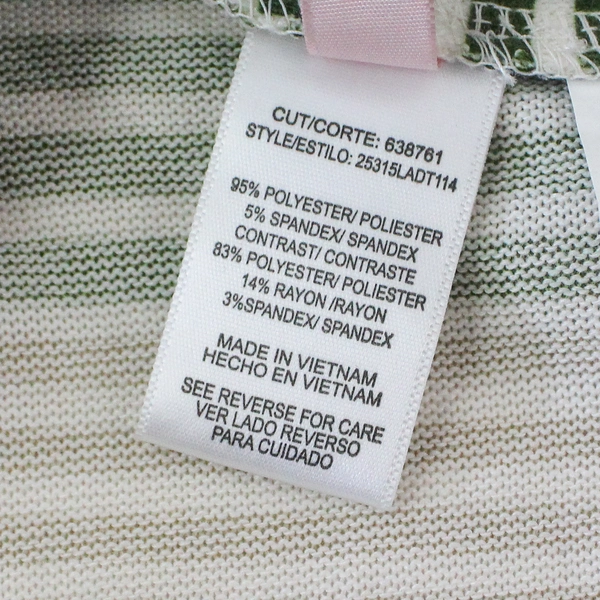 Heart Soul Plus Size 2X Two Fer Top Navy Green Stripes with Tags