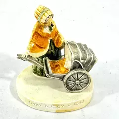 1951 Sebastian Miniature Baby Buggy 1850 Figurine Victorian Woman Collectible