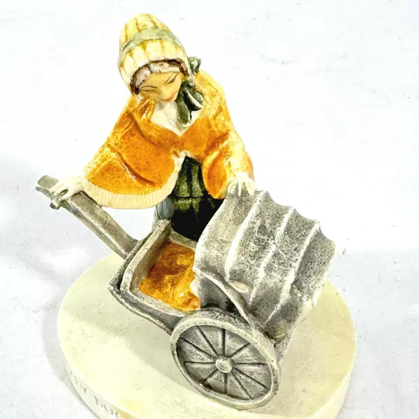 1951 Sebastian Miniature Baby Buggy 1850 Figurine Victorian Woman Collectible