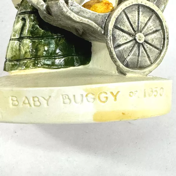 1951 Sebastian Miniature Baby Buggy 1850 Figurine Victorian Woman Collectible