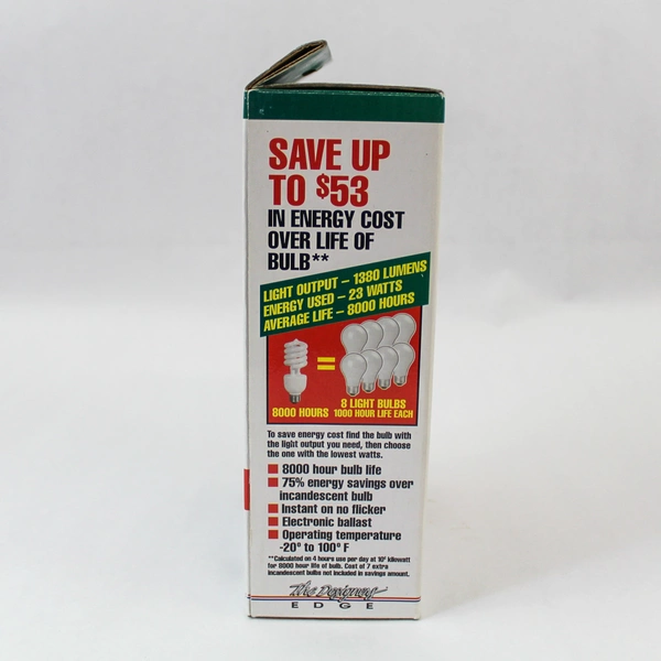 Lot of 2 The Designers Edge 23W CFL Bulbs 90W Equivalent Soft White Two-Packs