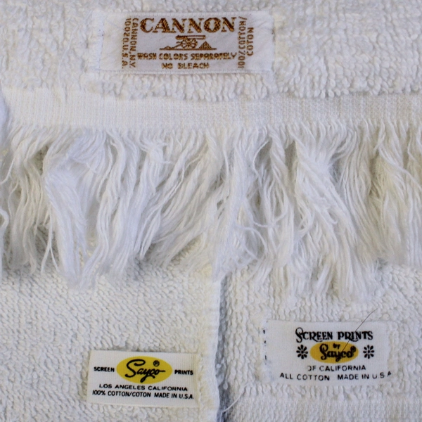 Lot of 3 Monogrammed Bath Towels by Canon & Sayco - Letter B
