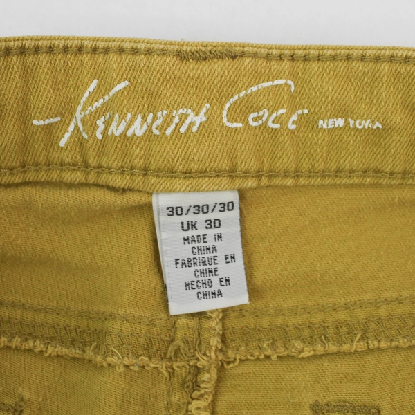 Kenneth Coce Mustard Yellow Jeans Women's UK 30 US 8 Straight Leg Pre-owned