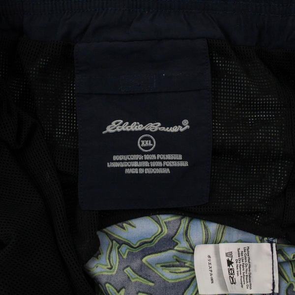 Eddie Bauer Men's Plus Size XXL Swim Shorts Navy Floral Beach Summer Wear