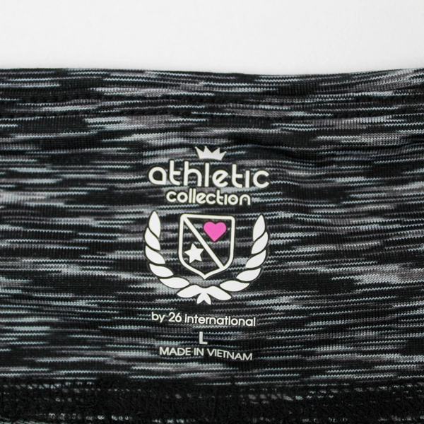 Athletic Collection Women's Cropped Leggings Size L Black Gray Activewear