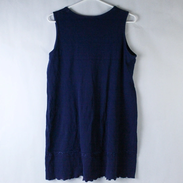 Me Nightgown Women's Size M Navy Blue Lace Sleeveless Sleepwear Pre-owned
