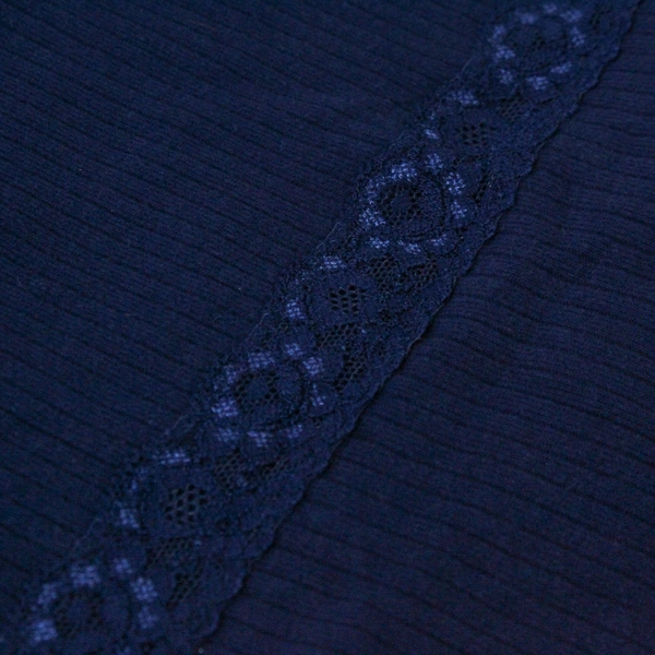 Me Nightgown Women's Size M Navy Blue Lace Sleeveless Sleepwear Pre-owned