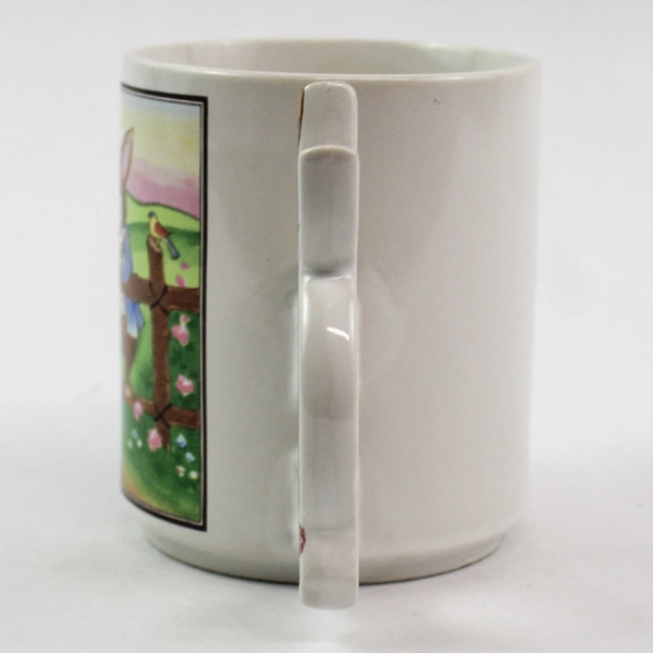 Springtime Bunny Mug with Rabbit Handle - Girl & Boy Design - Pre-Owned
