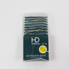 HD Designs 30 LED Twilight String Lights 10ft Cool White Batteries Not Included