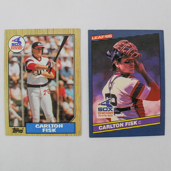 Lot of 8 Carlton Fisk Baseball Cards - Topps, Donruss, Leaf, Upper Deck