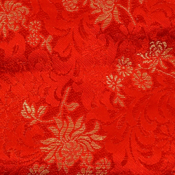 Oriental Style Red Cosmetic Makeup Bag Travel - 3 Sections, Zip Closure