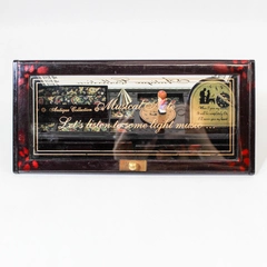 Vintage Musical Jewelry Box Triangular Shape with 2 Drawers, Burgundy