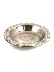 Vintage Reed and Barton Silver Plated Classic Rose Bon Bon Candy Dish Bowl