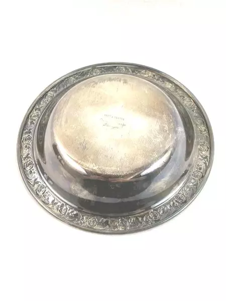 Vintage Reed and Barton Silver Plated Classic Rose Bon Bon Candy Dish Bowl