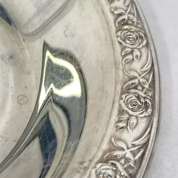 Vintage Reed and Barton Silver Plated Classic Rose Bon Bon Candy Dish Bowl