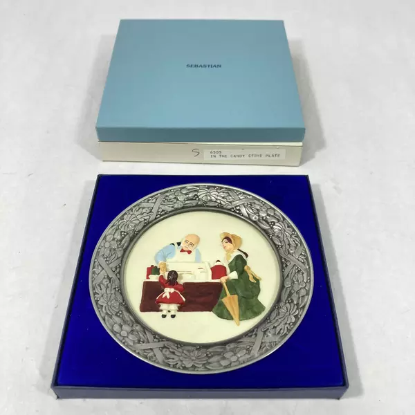 1979 Sebastian Collector Plate The Candy Store There Was A Time Series Signed