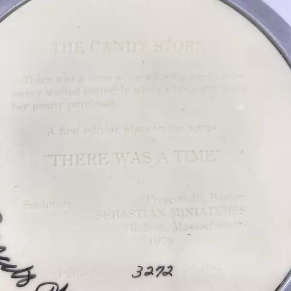 1979 Sebastian Collector Plate The Candy Store There Was A Time Series Signed