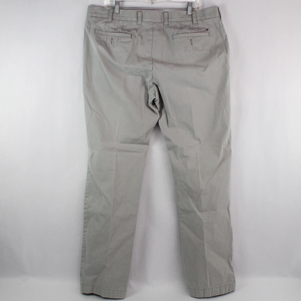 Tommy Hilfiger Men's Tailored Fit Pants 38x34 Beige Casual Belt Loops