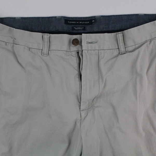 Tommy Hilfiger Men's Tailored Fit Pants 38x34 Beige Casual Belt Loops